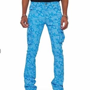 Valabasas stacked jeans blue Bandana Deadstock